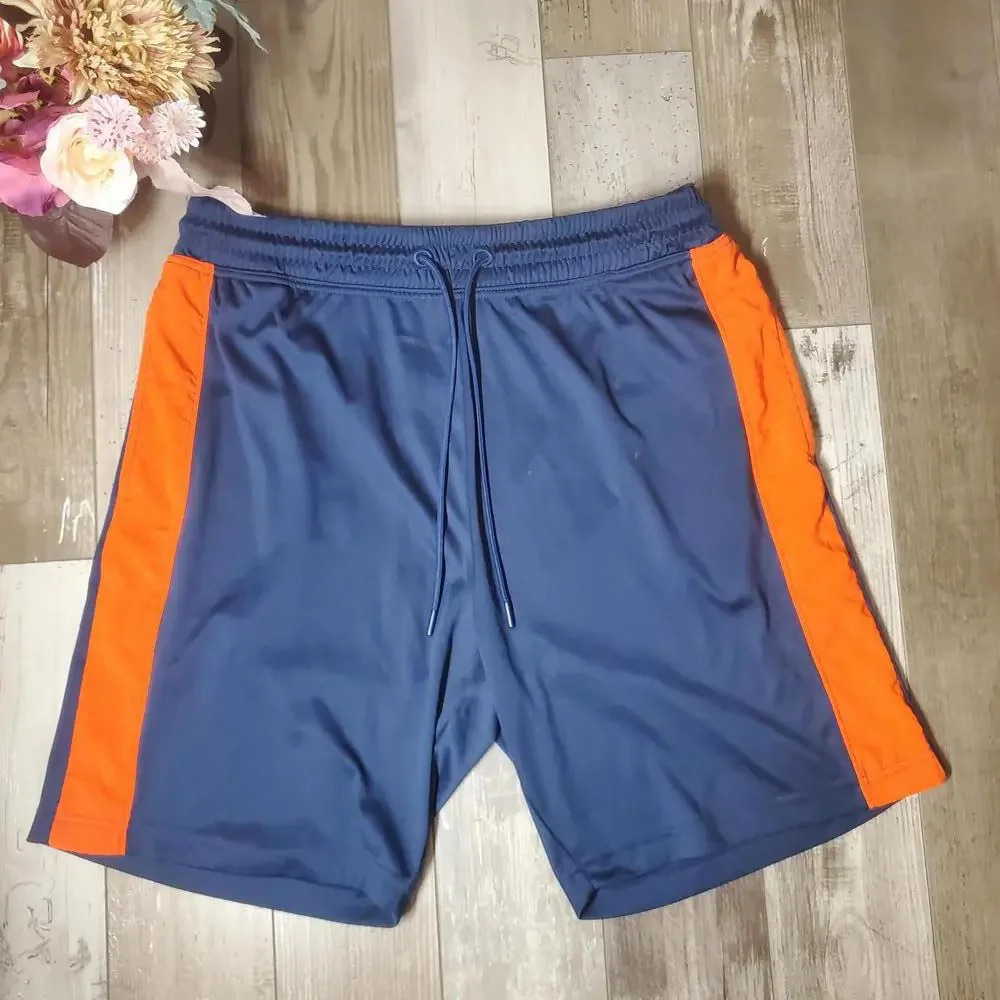Fanatics Denver Broncos Blue and Orange Men's Casual Athletic Shorts Size XL